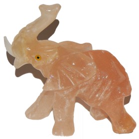 Elefant calcit portocaliu 6 cm UNICAT