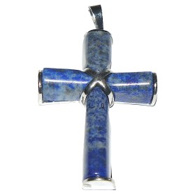 Pandant lapis lazuli cruce 4.5 cm