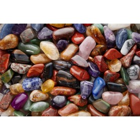 Mix cristale slefuite naturale - 1 kg ( cuart, carneol, jasp, ametist, agate etc)