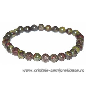 Bratara jasp sangele dragonului 6 mm Bratara jasp sangele dragonului 6 mm