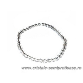 Bratara cuart alb - 4 mm Bratara cuart alb - 4 mm